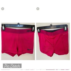 NIKE PRO hot pink shorts
